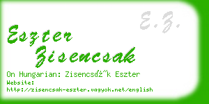 eszter zisencsak business card